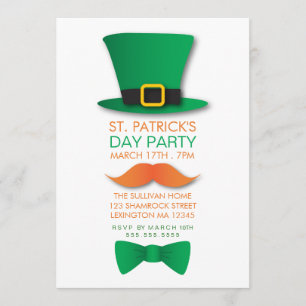 Leprechaun St. Patrick's Day Invitation Kaart