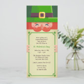 Leprechaun St. Patrick's Day Invitation Kaart (Staand voorkant)
