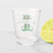 Leprechaun St. Patrick's Day Party Green Black Shot Glas (Achterkant)