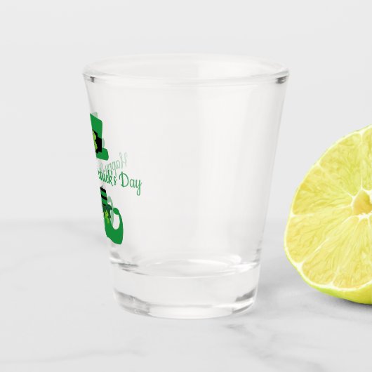 Leprechaun St. Patrick's Day Party Green Black Shot Glas (Rechts)