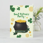 Leprechaun St.Patrick's Day Uitnodiging (Staand voorkant)