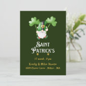 Leprechaun St.Patrick's Day Uitnodiging (Staand voorkant)