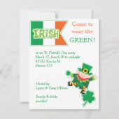 Leprechaun St Patricks Day Uitnodiging (Voorkant)