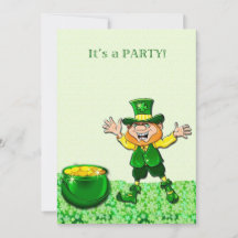 Leprechaun St. Patrick's Day Uitnodiging