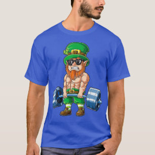 Leprechaun St Patricks Day Weightlift Fitness T-shirt