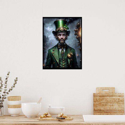 Leprechaun Steampunk stijl Poster (Keuken)