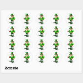 Leprechaun-Stickers Ronde Sticker (Vel)