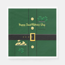 Leprechaun Suit St Patricks Day Party P Napkin Servetten