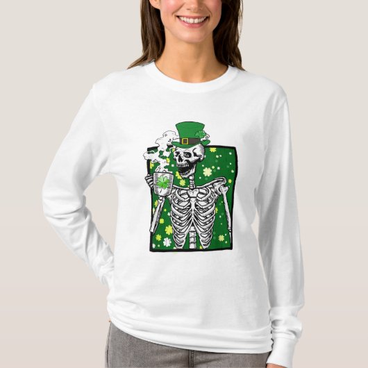 Leprechaun Top Hat Skeleton Drink Koffie St Pat (Voorkant)