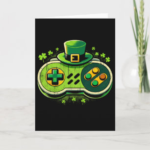 Leprechaun videogame-controller St. Paddys gamer Kaart