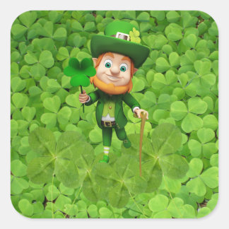 Leprechaun Vierkante Sticker