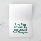 Leprechaun With Gold Greeting Card Kaart (Binnen)