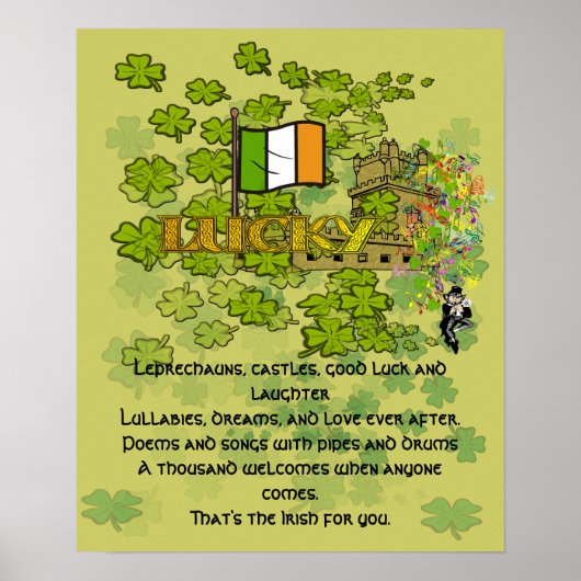 Leprechauns, Castles, Good Luck en Laughter Poster (Voorkant)