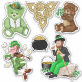Leprechauns en Beren Irish Vinyl Set Sticker (Voorkant)