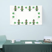 Leprechauns en Shamrocks Spandoek (Beurs)