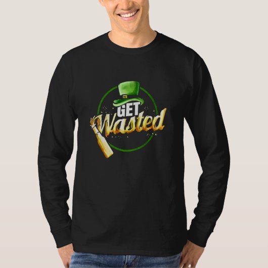 Leprechauns Hat Get Wasted With Beer On St Patrick T-shirt (Voorkant)