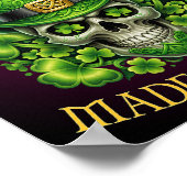 Leprechauns Made Me Do It Skull St Patrics Day Poster (Hoek)