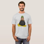 Leprechaun's pot met gouden T-shirt (Voorkant volledig)