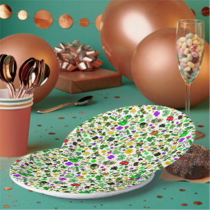 Leprechauns Shamrocks Gold Mushrooms Kiss Me Iers Papieren Bordje