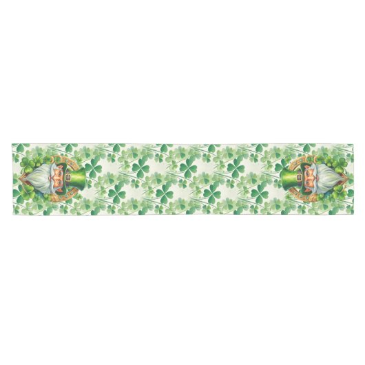 Leprechauns & Shamrocks St Patricks Day Korte Tafelloper (Horizontaal)
