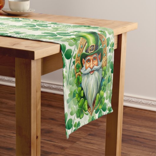 Leprechauns & Shamrocks St Patricks Day Korte Tafelloper (Voorbeeld)