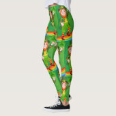 Leprechauns & Shamrocks St Patrick's Day Rainbow Leggings (Links)
