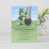 Leprechauns St. Patrick's day party Kaart (Staand voorkant)