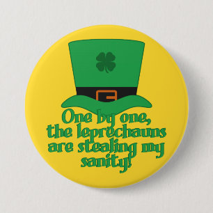 Leprechauns Stealing Sanity knoppen Ronde Button 7,6 Cm