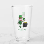 Leprechauns Veel Geluk Glas (Achterkant)