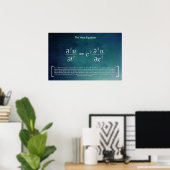 L'équation de la vague - Poster des mathématiques (Bureau à domicile)