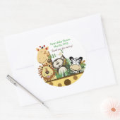 L'ÉQUIPAGE ZOO (JAUNE) Sticker Faveur Personnalisé (Enveloppe)