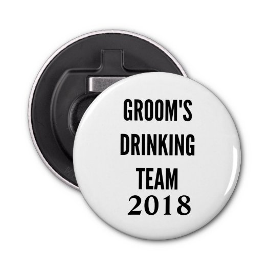 L'équipe de boisson de Groom 2018 ouvre-bouteille (Devant)