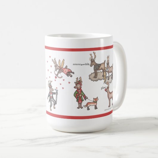 L'équipe de Père Noël 15 onces. Tasse (Devant droit)
