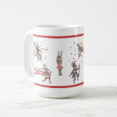 L'équipe de Père Noël 15 onces. Tasse (Devant gauche)