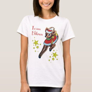 l'équipe vintage de Noël blitzen le T-shirt de
