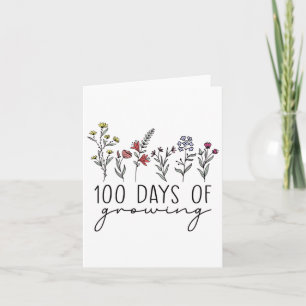 Leraar 100 dagen groeien 100 dagen Viering T Kaart