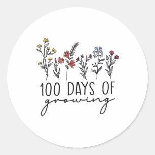 Leraar 100 dagen groeien gelukkig 100ste dag van s ronde sticker