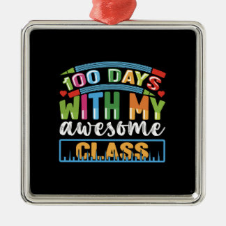 Leraar 100 dagen met mijn Geweldige klas Metalen Ornament