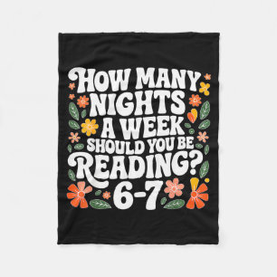 Leraar 67 Hoeveel Avonden Per Week Moet Je Lezen Fleece Deken