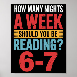 Leraar 67 Hoeveel avonden per week moet je lezen Poster