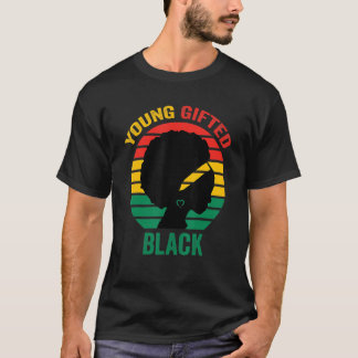 Leraar Afro Queen Black Woman Retro Black Geschied T-shirt
