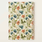 Leraar Afstudeergeschenk Botanische Wilde Bloemen Planner (Achterkant)
