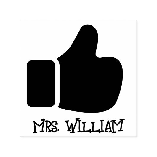 leraar als duim omhoog loven grading aanmoediging zelfinktende stempel (Design)