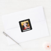 Leraar als normale leraar, maar koeler vierkante sticker (Envelop)