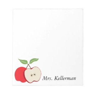 Leraar Apple voegt naam toe 5.5 x 6 Notitieblok