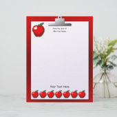 Leraar Apples Letterhead Stationery (Staand voorkant)