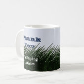 Leraar appreciatie Groen gras klas Dank u Koffiemok (Voorkant links)