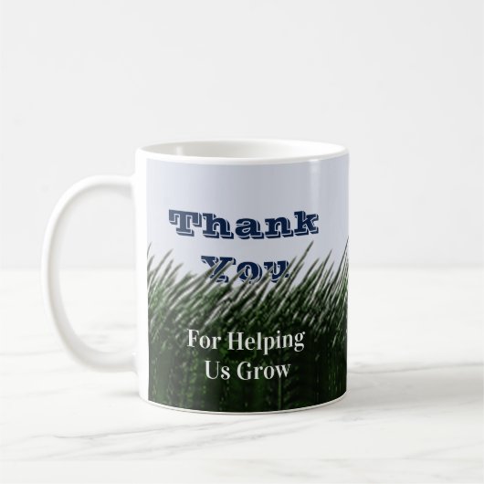 Leraar appreciatie Groen gras klas Dank u Koffiemok (Links)