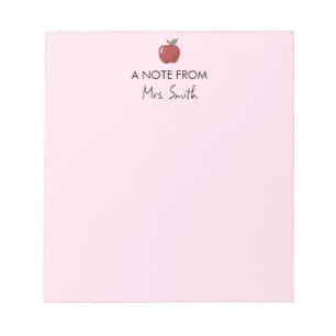 Leraar appreciatie Terug naar School Supplies Appl Notitieblok