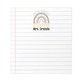 Leraar appreciatie wild over het onderwijzen van r notitieblok